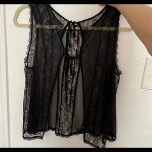 Black mall goth lace top